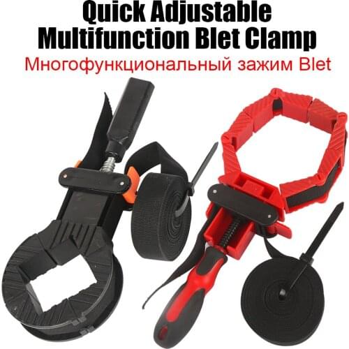 Woodworking Quick Adjustable Band Clamp Polygonal Clip 90 Degrees 4M Pure Nylon Strap Clip Multifunction Belt Clamping Tools