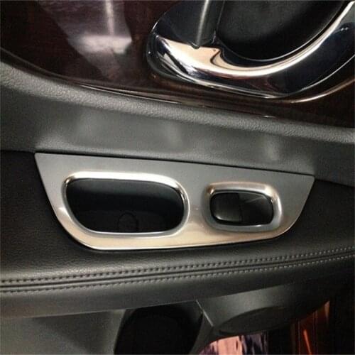 For Nissan X-trail xtrail T32 2014 2015 2016 Car ABS Chrome Inner Door Window Glass Switch Panel Cover Trim Frame Molding 4pcs