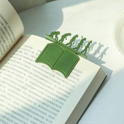 Evolution of Human Bookmark 3D Silicone Reading Bookmarks Book Holder Gift for Children Page Clip for More Fun Reading FL