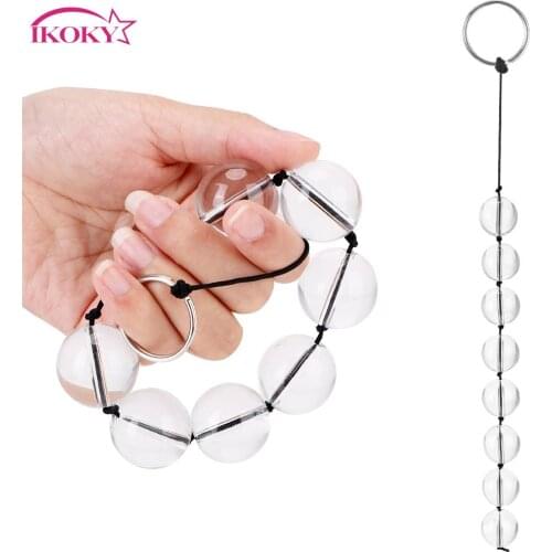 IKOKY Balls Butt Plug Crystal Anal Beads Sex Toys For Couples Vagina Training Anus Masturbation Adult Products
