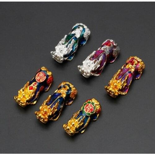 Mood Temperature Color Change Chinese Pixiu Beads Lucky Amulet Jewelry Making Dropship