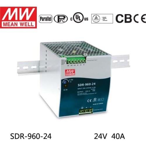 MEAN WELL SDR-960-24 24V 40A meanwell SDR-960 24V 960W Single Output Industrial DIN RAIL with PFC Function