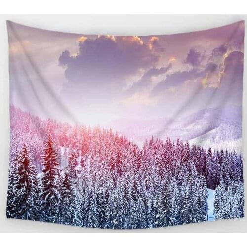 Winter Forest Tapestry Wall Hanging