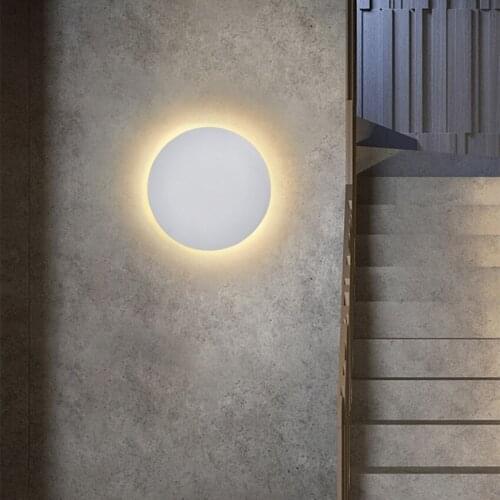 New Indoor LED Wall Lamp Aluminum Wall Light Home Lighting Light Fixture For Loft Stair Light Round Square Wall Lights RF17