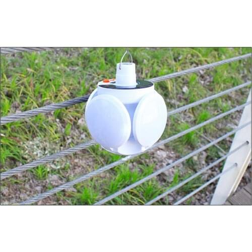 Portable LED Camping Lantern Solar Rechargeable, Waterproof Collapsible Emergency LED Light with ing Hook