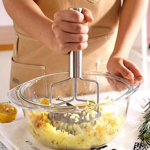 Manual Telescopic Potato Presser Double Layer Stainless Steel Mashed Potato Presser Kitchen Accessories Cooking Kitchen Supplies