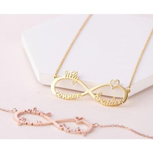 Visunion New Fashion Name Necklace 316L Stainless Steel Personality Gold Color Custom Name Letter Jewelry Necklace Gift
