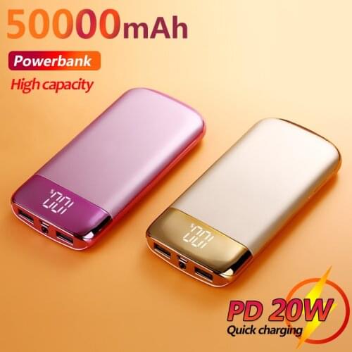 30000mAh Wireless Portable Charger Fast Charging with 2USB External Battery Digital Display Power Bank for Xiaomi Samsung Iphone