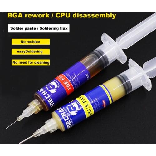 Wozniak Easy BGA Repair Scaling powder Pin type 10cc Paste flux for iphone CPU Chip disassembly Clean Mobile phone welding oil