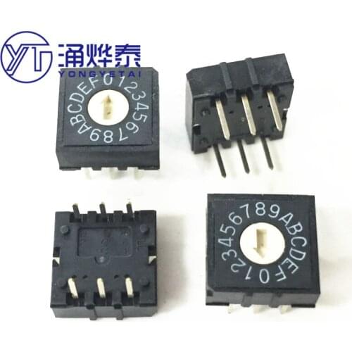 YYT RH3AF-16R-V-B rotary switch 16-position dial rotary 0-F coding switch 3:3