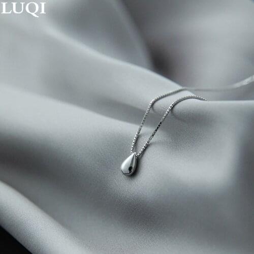 Womens Fashion Personality S925 Silver Drop Pendant Personality Necklace TMH