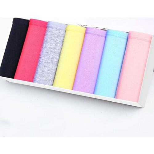 ZJX 7PCS/lot Women Panties Lingerie Cute Cotton Panties Sexy Briefs Everyday Panties Plus Size Underwear Ladies Underpants