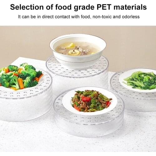 1pc Food Heat Preservation Cover Multilayer Stackable Splash-proof Fresh Keeping Box Kitchen Refrigerator Leftovers Storage