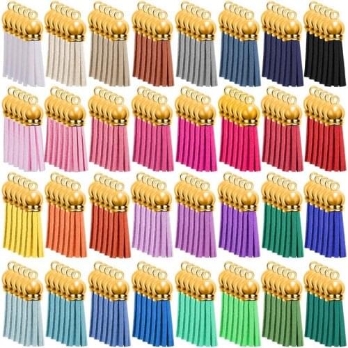 160Pcs Keychain Tassels Leather Tassel Jewelry Making Tassel Pendants Tassel Charm for Keychain DIY Craft Supplies