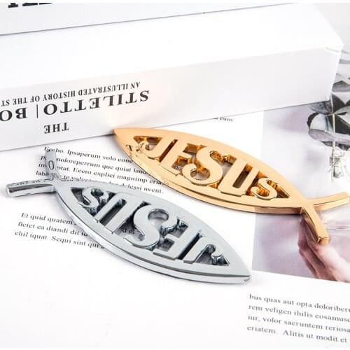 3D Metal JESUS Car Side Rear Trunk Emblem Badge Sticker Decals Moto Bike Decor