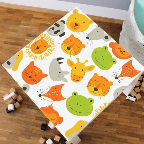 55*55CM Cute Animals For Kids Waterproof Table Decal Desk Self-adhesive Stickers Decor Ornaments Home Decoration Accessories