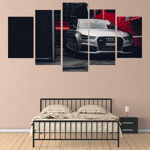 Audi RS6 2 supercar landscape Posters and print Picture Wall Art canvas Paintings boy Room Decor frame