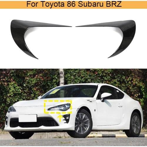Car Front Headlights Eyebrows Eyelids For Toyota 86 Subaru BRZ 2012-2018 Front Bumper Headlight Eyebrows Trim Cover Carbon Fiber