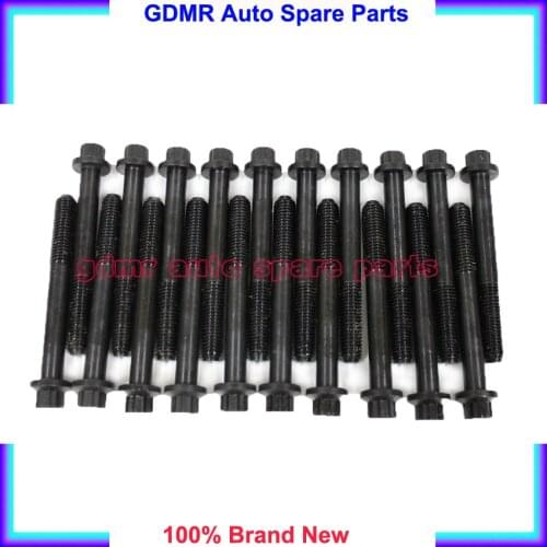 1set Engine 4HF1 cylinder head bolts nuts for Isuzu NPR 66 NPR 400 1998-01 or for Mazda Titan light truck 4.3D
