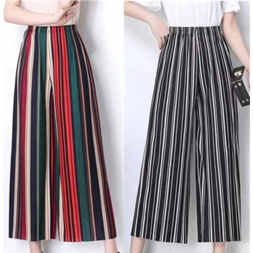 Big Plus Size Wide Leg Pants Cool Thin Loose Casual Straight Women Long Pants Street Wear Summer Checkerboard Patchwork Trousers