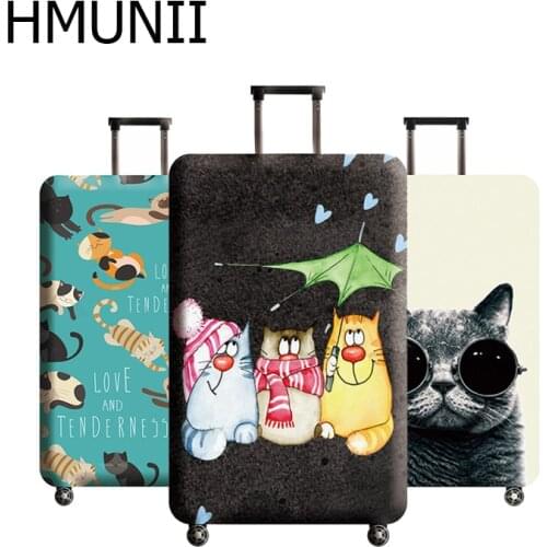 HMUNII Thicken Cute Pattern Luggage Cover 18-32 Inch Suitcase Covers Trolley Baggage Dust Protective Cover Travel Accessories