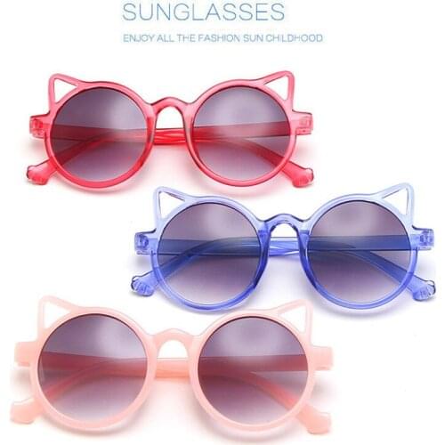 New Kids Sunglasses Children Fashion Cat Ears Sunglasses Girls Boys Baby Cute Shades Glasses Street Beat Eyeglasses Eyewear