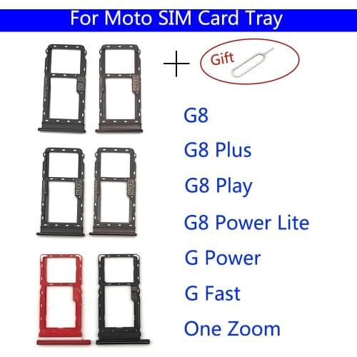 SIM Card Slot SD Card Tray Holder Adapter For Motorola Moto G8 / G8 Plus / G8 Play
