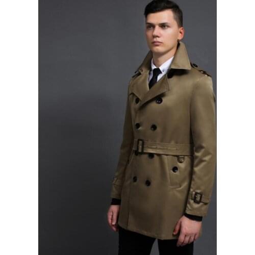 European 2020 new designer slim sexy trench coat men overcoat long sleeve mens clothing business outerwear spring autumn S - 6XL