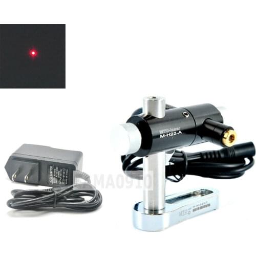 Focusable 650nm 10mW Red Dot Laser Module w/12mm Two Axis Holder & 5V Adapter