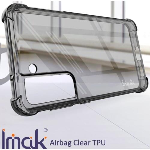 IMAK Airbag Case For Samsung Galaxy S21 FE Drop resistance Soft TPU Silicone Clear Transparent Cover