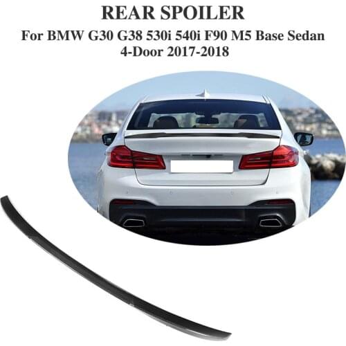 Carbon Fiber Rear Spoiler Wing Lip Sticker for BMW G30 530i 540i F90 M5 Base Sedan 4-Door 2017-2019