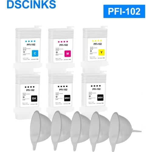 PFI102 PFI 102 Refillable Ink Cartridge for Canon IPF500 IPF510 IPF600 IPF610 IPF700 IPF710 IPF605 Refill Ink Cartridge Tank