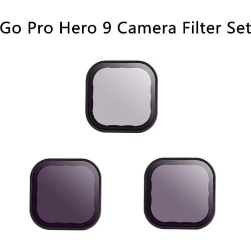 For Go Pro Hero 9 Black Camera Reducer Filter Set ND 8/16/32 Lens Filter For Go Pro Hero 9 Sports Camera Accessories