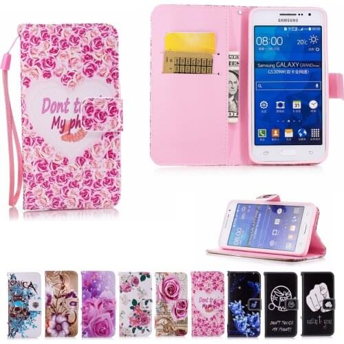 Leather Flip Wallet Case For Samsung Galaxy Grand Prime Case For Samsung SM-G531H G531F/DS G531F G530F G530 Fundas Coque