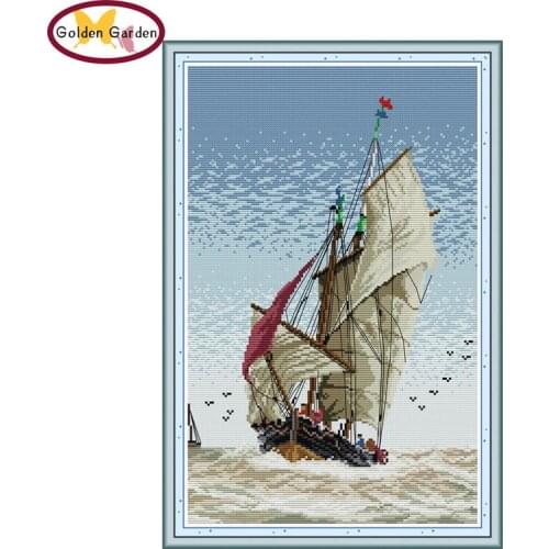 GG Everything Is Going Smoothly Chinese Cross Stitch Kit Art Deco Patterns Embroidery Needlework Set Cross Stitch for Home Decor