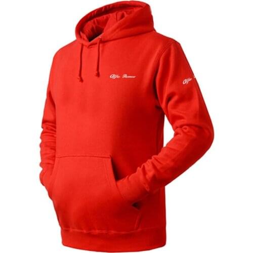 2021 New style Alfa Romeo warm hooded sweatshirts men brand clothing printed hoodies male quality slim