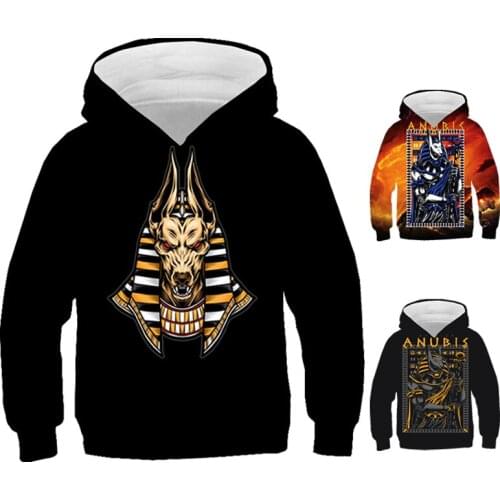 2021 New Egypt Pharaoh Anubis Funny New Fashion Long Sleeves 3D Print Hoodies Men Sweatshirts Women Fashion Top Unisex Jacket