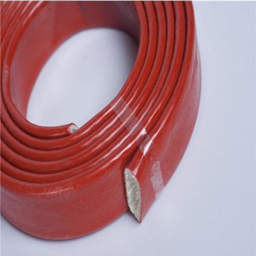 Fire sleeve high temperature casing high temperature resistant casing fireproof sheath silicone rubber fiberglass pipe1M