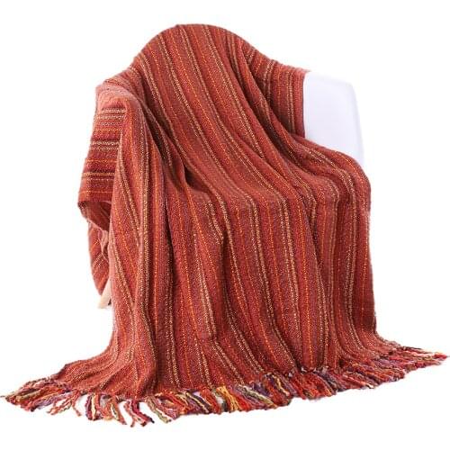 Battilo All-season Striped Colorful Soft and Breathable Nap Fancy Blanket Sofa Throws, 50"x60"
