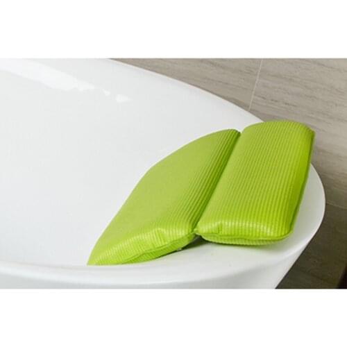 Spa Bath Pillow Features Powerful Gripping Technology Comfortable Soft & Large Luxury 2-Panel Design for Shoulder & Neck Support