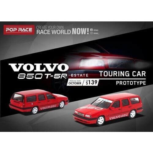 POPRACE 1:64 850 Estate Touring Car Prototype Red Resin Model Car