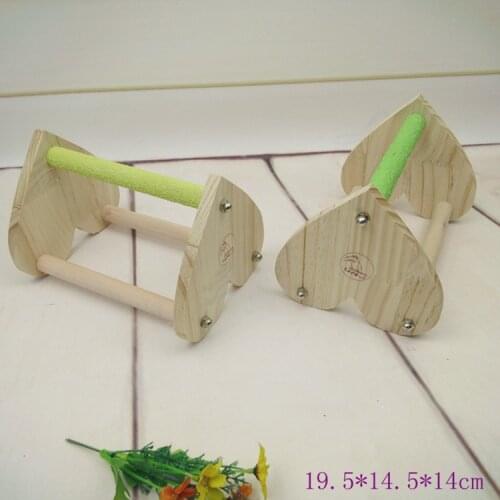Parrot toy bird supplies Parrot stand Bird rack Portable Stand Love heart-shaped training toys stand