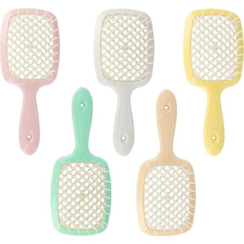 Wide Teeth Air Cushion Combs Women Scalp Massage Comb Hair Brush Hollowing Out Hairdressing Tool