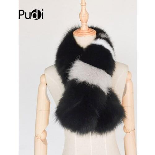 Aorice Women Real Fox Fur Winter Warm Scarf Ring Collar Lady Winter New Genuine Fox Fur Scarves Rings SF851
