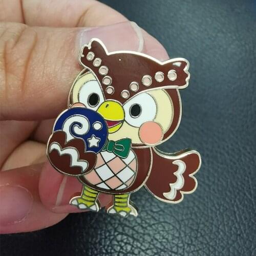 Blathers Animal OWL New Horizons Enamel Brooch Pin Backpack Hat Bag Collar Lapel Pins Badges Fashion Jewelry Accessories