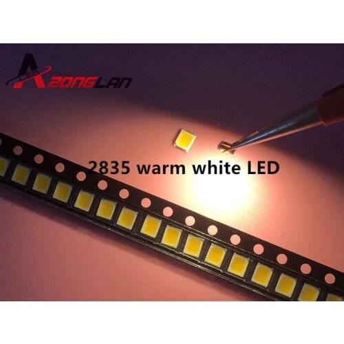 1000pcs 0.2W SMD 2835 LED Lamp Bead 20-25lm Warm White SMD LED Beads LED Chip DC3.0-3.6V for All Kinds of LED Light