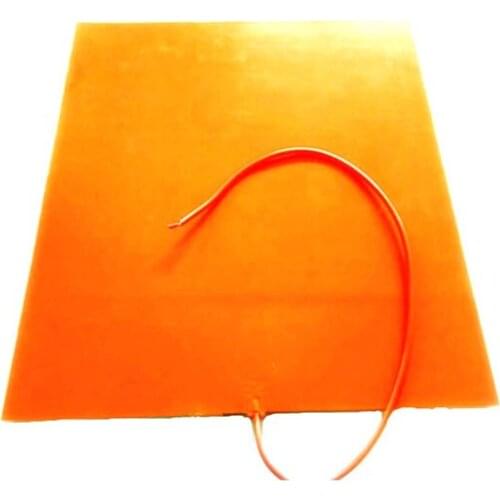 110V 1500W 700*700mm Silicone Heater for machine adhesive 1 side 100k thermistor center 1000mm lead wire from middle of 1 side
