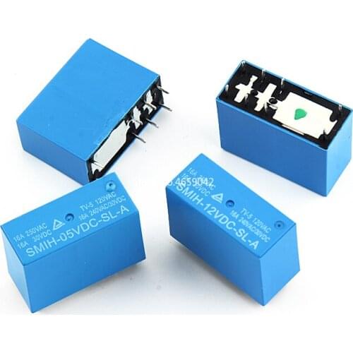 2pcs/lot Relays SMIH-05VDC-SL-C SMIH-12VDC-SL-C SMIH-24VDC-SL-C 5V 12V 24V 16A 8pins Original Relay