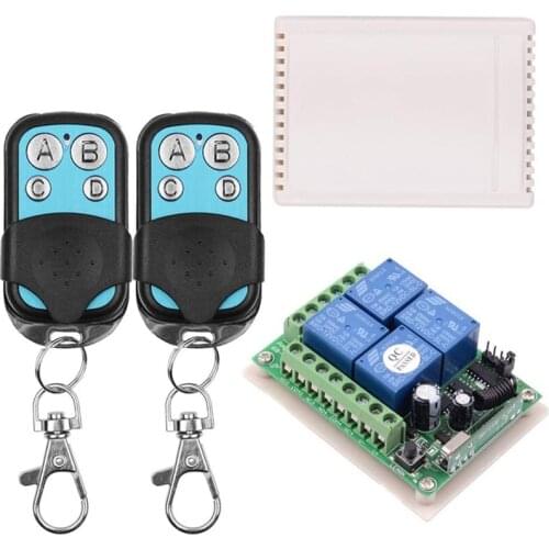 433Mhz Remote 12V Remote Control Switch 4 CH Remote Wireless Relay, DC 12V 433Mhz Remote Transmitter and Receiver