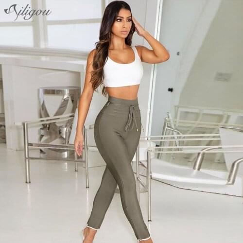 Женские брюки с высокой талией Ailigou China At AliExpress